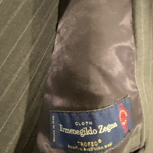 3pc peak lapel Saks Fifth Ave - Ermenegildo Zegna trofeo cloth 44R - Picture 6 of 16